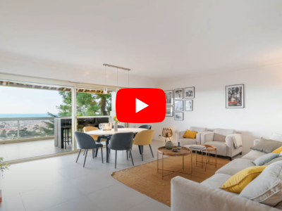 Flat for sale in Nice-Gairaut, French Riviera, 3 bedroom, sea view terrace, garage and swimming pool