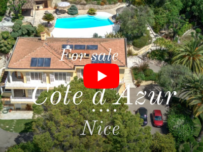 Nice-Rimiez- la villa à vendre dans le domaine proche de Cimiez , vue panoramique et beau jardin