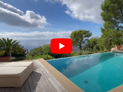 Villa for sale in Villefranche sur mer - French Riviera in a gated estate facing St Jean Cap Ferrat.