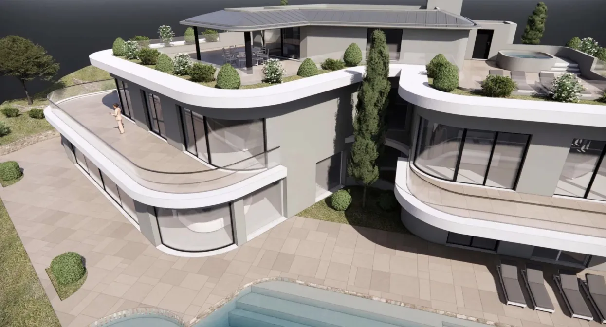Contemporary villa to be built in Beausoleil, with sea views over Monaco. — real estate on the French Riviera — photo 5