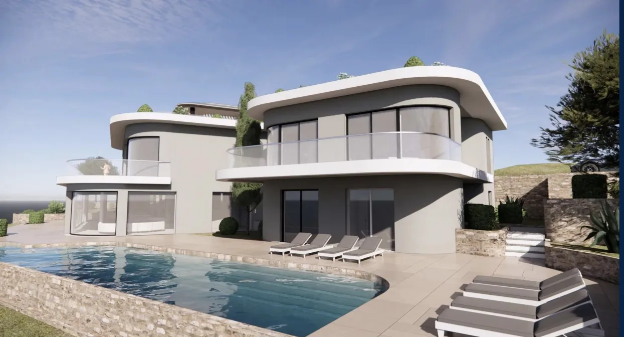 Contemporary villa to be built in Beausoleil, with sea views over Monaco. — real estate on the French Riviera — photo 2