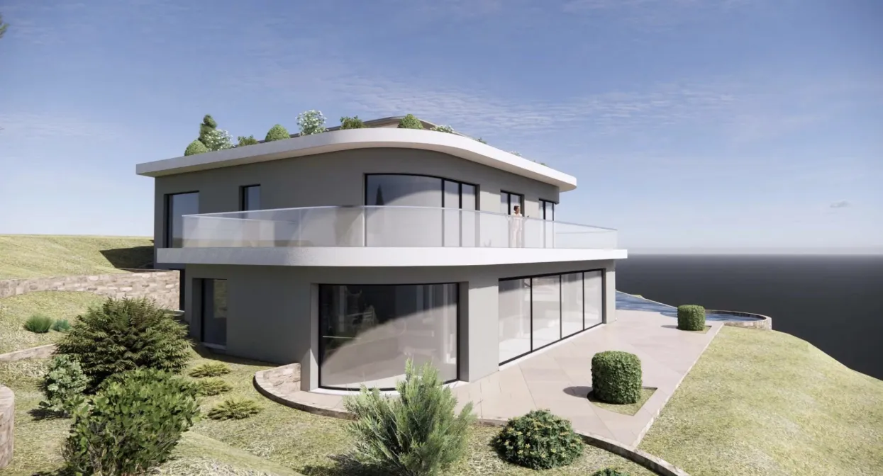 Contemporary villa to be built in Beausoleil, with sea views over Monaco. — real estate on the French Riviera — photo 4